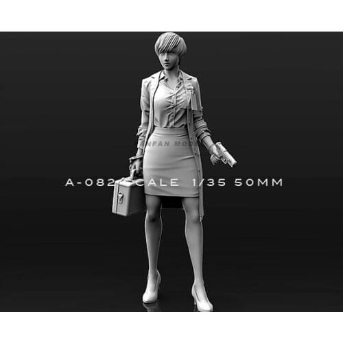 1/35(50mm) Resin Kits Woman Beauty Self-assembled A82