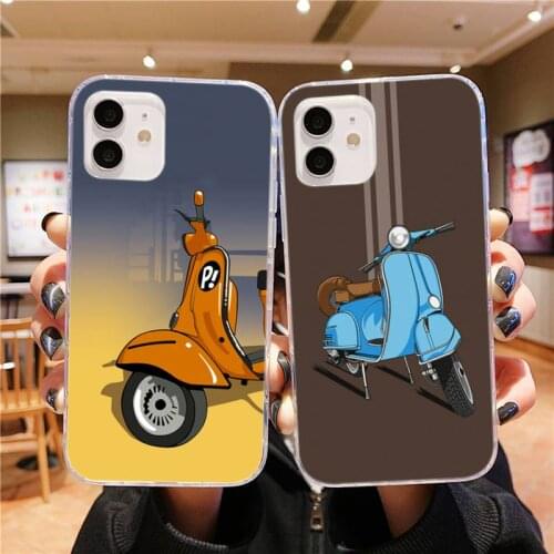 Jiggle Vespa Scooter Phone Case for iPhone 11 12 pro XS MAX Mini 8 7 6 6S Plus X 5S SE 2020 XR for iPhone Phone Case
