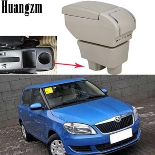 ArmRest Rotatable For Skoda Fabia 2 2008-2013 Center Centre Console Storage Box Armrest 2009 2010 2011 2012