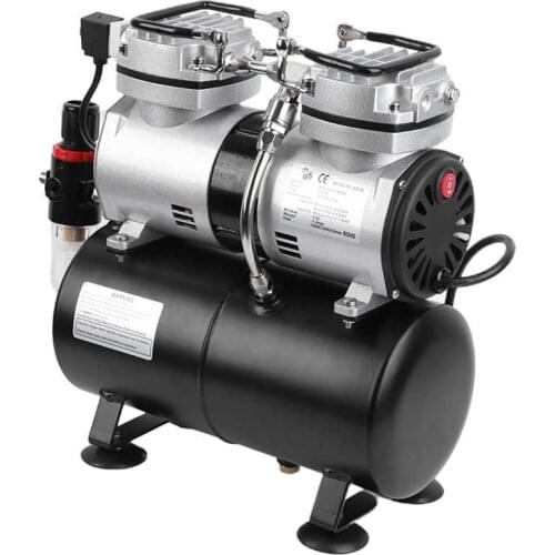 3.5L 30-35L/MIN Air Compressor Pump Airbrush Dual Cylinder Spray Kit for Painting