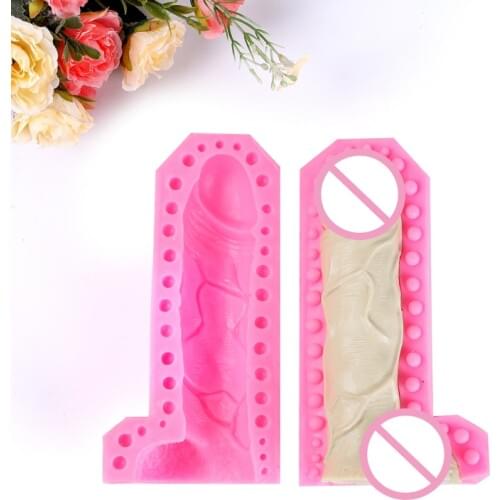 Men Penis Shaped Silicone Mold Soap 3D Adults Mould Form For Cake Decoration Chocolate Resin Gypsum Candle Sexy Large Male Organ