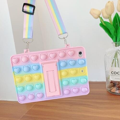 Relive Stress Fidget Toys Push It Bubble Silicone Tablet Case For IPad 10.2 2020 2019 8th 7th Gen A2270 A2428 A2429 Cover