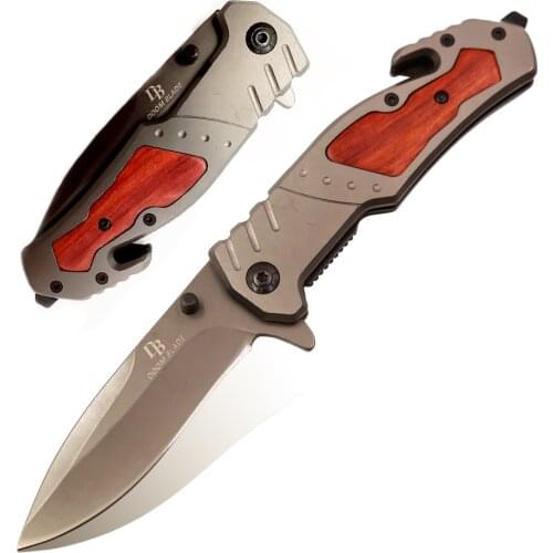 208mm (8.3") 58HRC Folding Knife 5Cr13 Blade, Outdoor Camping EDC Tool, Survival Hunting Knife, Quick Opening, Sharp and Durable