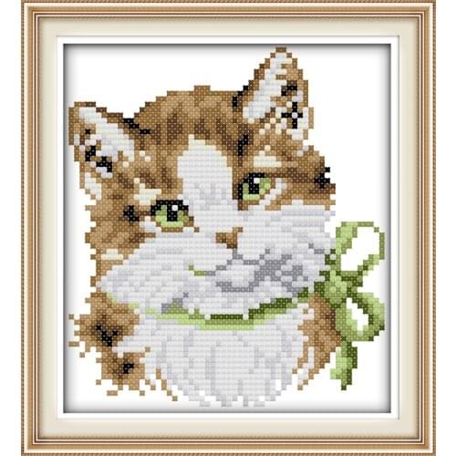 Everlasting Love A Lovely Cat Sister Chinese Cross Stitch Kits Ecological Cotton Stamped 11CT Gift New Year Decorations For Home