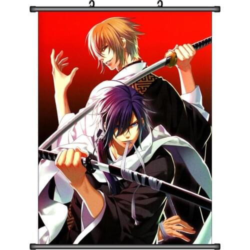 Japan Anime Decorative Picture Hakuoki Toudou Heisuke & Harada Sanosuke & Yamanami Keisuke Home Decor Wall Scroll Poster