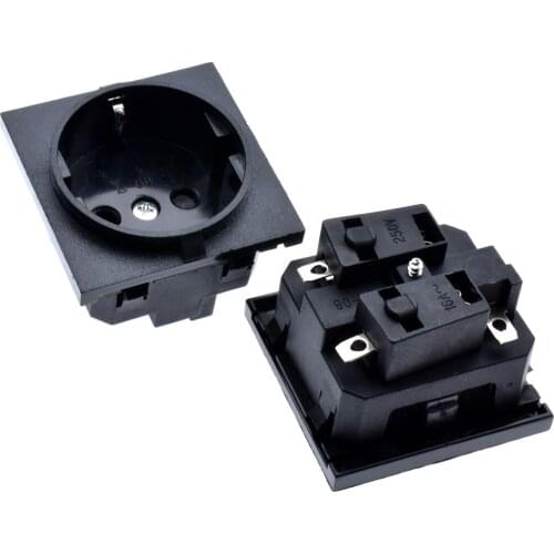 10Pieces/lot E-08 Germany European AC Power Socket 16A 250V Korea Wiring Receptacle Power Outlet Schuko