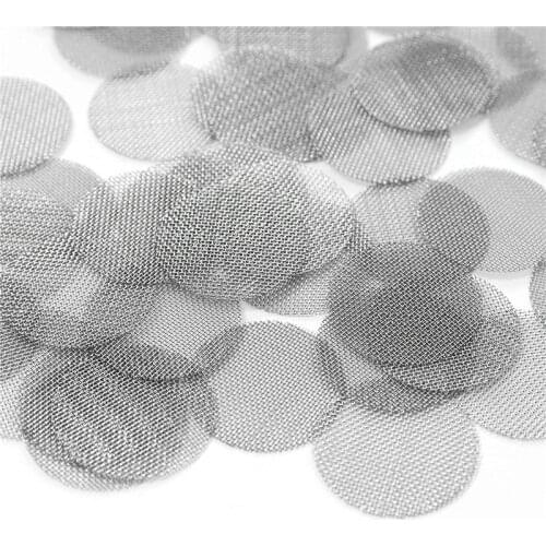 20pcs Multifunctional Gold Hookah Water Pipe Stainless Steel Tobacco Smoking Accessorie Metal Filters Smoke Pipe Screen Gauze