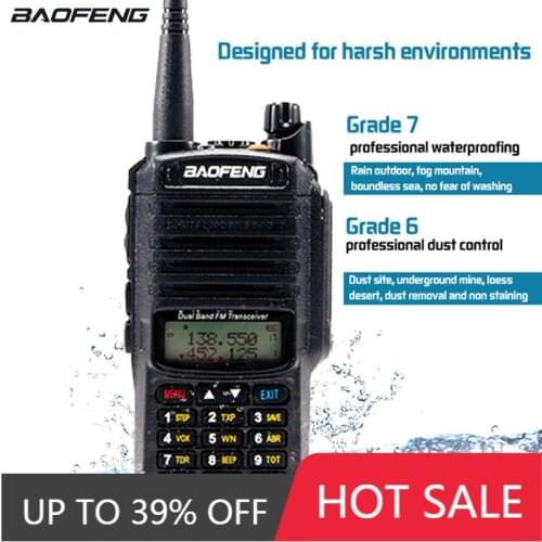2021Nieuwe Baofeng UV-9RPlus 10W IP68 Walkie Talkie Waterdichte Dual Band Portable Cb Jacht Ham Radio UV9RPlus U/vhf Transceiver