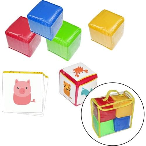 4 Pack Playing Game Dices Foam Cubes Learning Cubes for Eearly Teaching