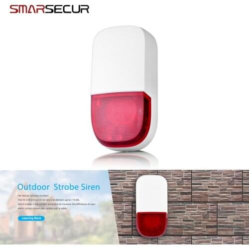 433mhz 100B Outdoor Wireless Flashing Siren Strobe light Siren for H6 alarm system