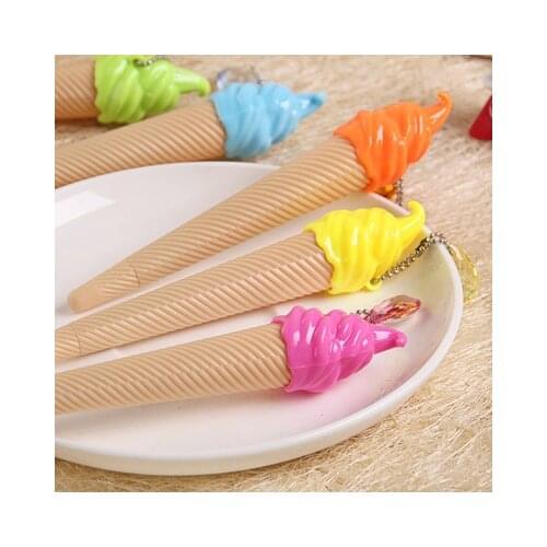 48 pcs Gel Pens Cartoon Ice cream black colored kawaii gift gel-ink pens pens for writing Cute stationery office school supplies