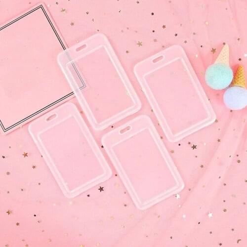 5pcs Waterproof Transparent Card Cover Women Men Student Bus Card Holder Case Business Credit Cards Bank ID Card Sleeve Protect