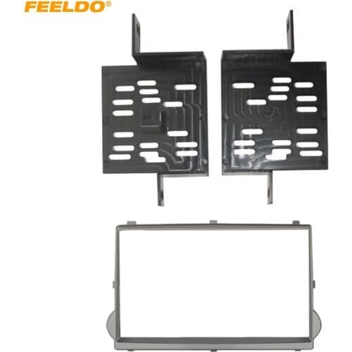 FEELDO Car 2Din DVD Radio Fascia Frame for Hyundai Starex/H1 2010 Stereo Face Panel Installation Trim Kit
