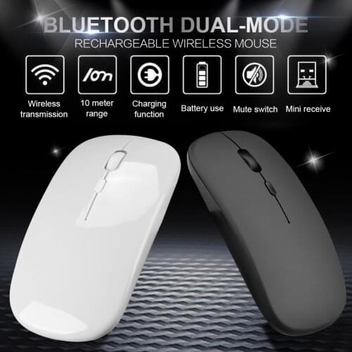 2.4G Bluetooth Wireless Mouse Computer Optical Ergonomic Rechargeable Gaming Mouse Portable Super Slim Silent Mice For PC Laptop