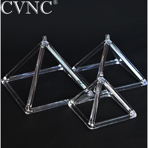CVNC 3 inch for Sound Therapy Clear Quartz Crystal Singing Pyramid Meditation
