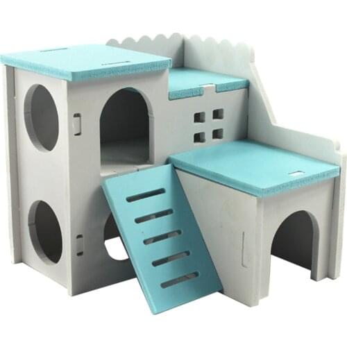 House Bed For Small Animal Pet Hamster Hedgehog Guinea Pig Castle Habitat Cave Toy Pet Nest Squirrel Bed House Cage Accessories