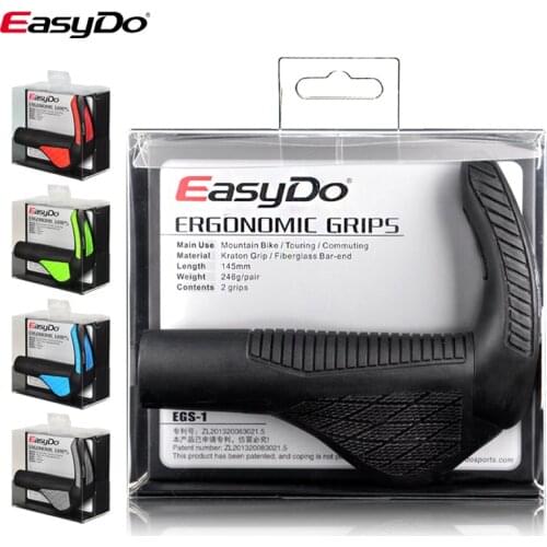 EASYDO Ergonomic Bicycle Grips Profession MTB Bike Grip Bar End Anti-Skid adjustable Auxiliary Handlebar Mountain Cycling Parts