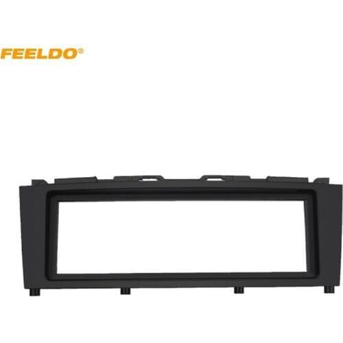 FEELDO Car 1Din Stereo Radio Fascia Frame Trim Bezel for Mercedes BENZ C CLASS W204 2007-2011 Audio Dash Panel Frame Kit #5116