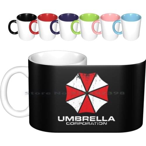 Umbrella Corporation Ceramic Mugs Coffee Cups Milk Tea Mug Umbrella Corp Corporation Zombies Creative Trending Vintage Gift