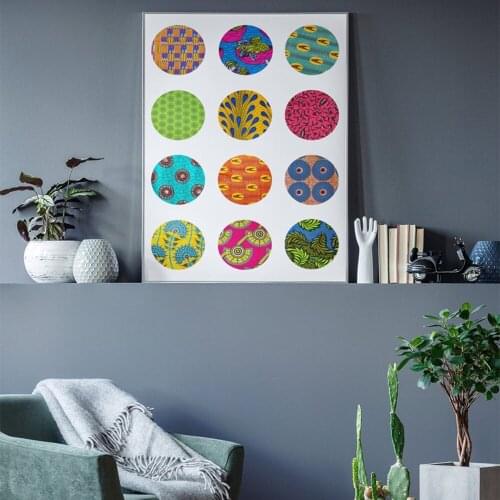 Minimalist Abstract Fabric Circles Wall Art Canvas Painting Nordic Posters and Prints Wall Pictures for Living Home Decoration