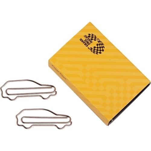 Cartoon Silver Car Paper Clip Box Clip Bookmark Creative Pin Shaping shape design buyer Customized Paperclips Metal Office Clip