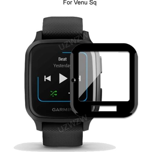 For Garmin Venu Sq Soft Smart Watch Screen Protector Guard 3D Curved Edge Full Coverage Protective Film Cover