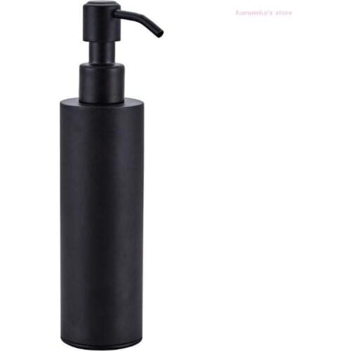 200ml Wall Mounted Shower Bottle Pump Stainless Steel Shampoo Dispenser Black HX6D