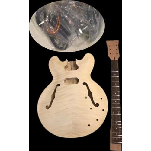 New Electric guitar semi-finished unassembled kits,ES-335 Electric guitar