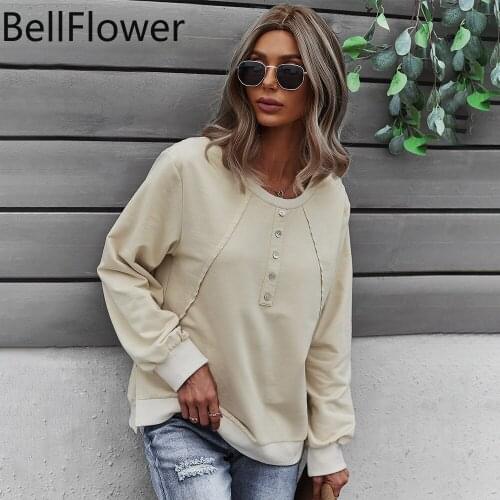 Solid Long Sleeve Autumn Sweatshirt Women Round Neck Casual Pullovers Tops Ladies Fall 2021 Women Clothing Sweatshirts Femme