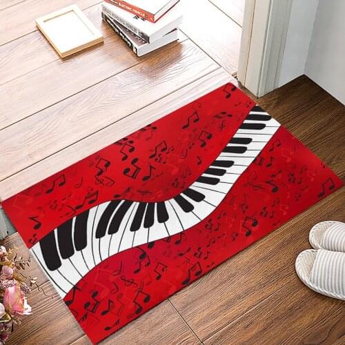 Piano Music Note Red Background Dirt Debris Mud Trapper Boot Shoes Scraper Accessory Sets Floor Carpets Area Runners Accent Rugs