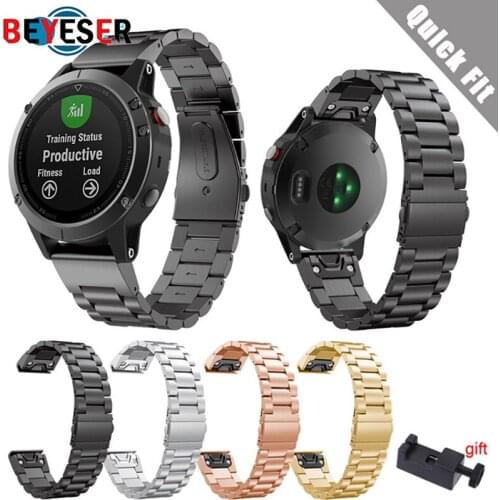New 22MM Watchband Strap for Garmin Fenix 5 5 plus Fenix 6 6 plus Watch Quick Release Stainless Steel Easy fit Wrist Band Strap