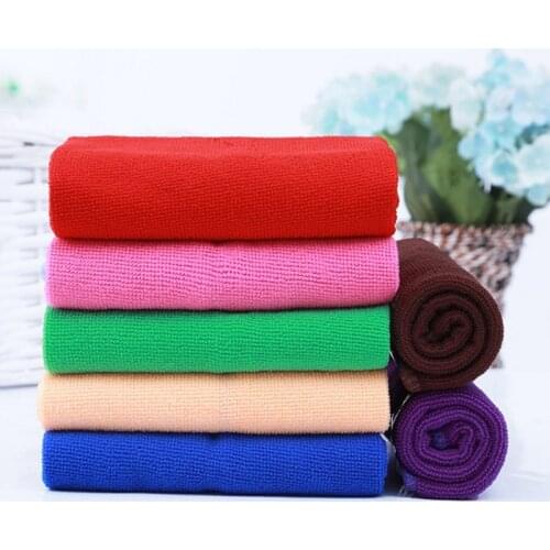 10Pcs/Lot Household Microfiber Cleaning Cloth Towel Household Kitchen Cleaning Rag Tool Color Random