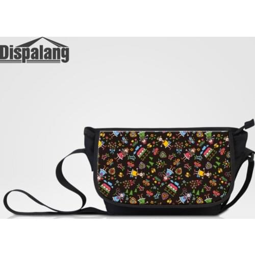 Dispalang Cartoon Girls Print Messenger Bag for Women Casual Cross Body Bag Ladies Children Travel Shoulder Bags Bolsos Mujer
