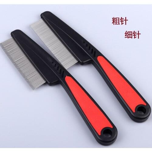 Pet supplies, grooming dog comb, hair removal stainless steel flea needle comb, lice comb, deworming eggs opening knots cat comb