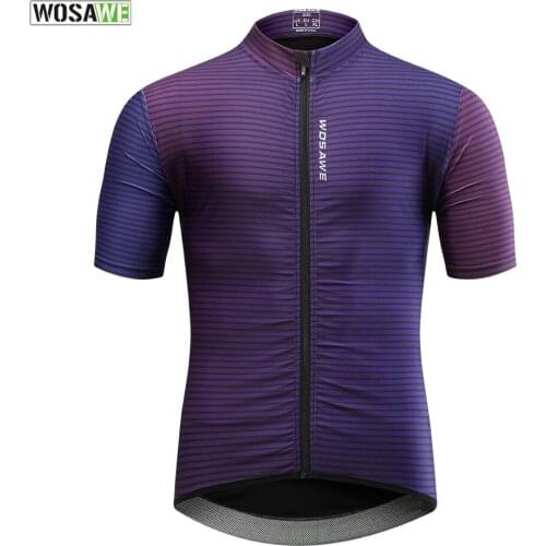 WOSAWE Summer Men Cycling Jersey Short Sleeve Seamless Quick Dry Anti-sweat Elastic Tight Fit Road Bike Bicycle Set