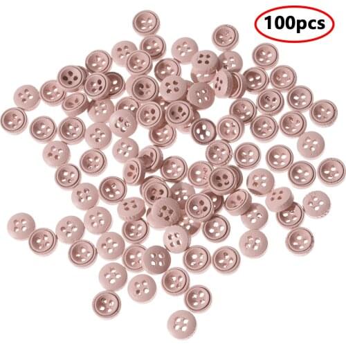 100Pcs Wooden Buttons Decorative 4-Holes Button for Clothing DIY Scrapbooking Buckles Handmade Crafts Fasteners Sewing Accessory