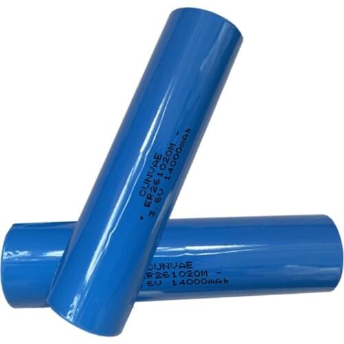 2Pcs 261020 14000mAh 3.6V ER261020M Li-SOCl2 Battery Double C Lithium Batteria Lisoci2 High Rate Discharge 261020