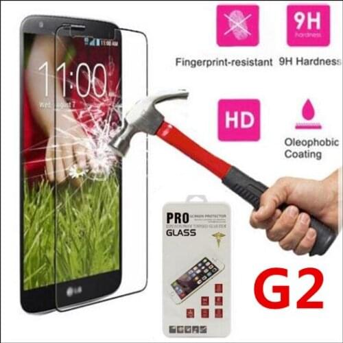 200pcs 0.3MM ultra thin G2 toughened glass film Explosion-Proof Premium 9H Tempered Glass Screen Protector for LG G2 D802 D801