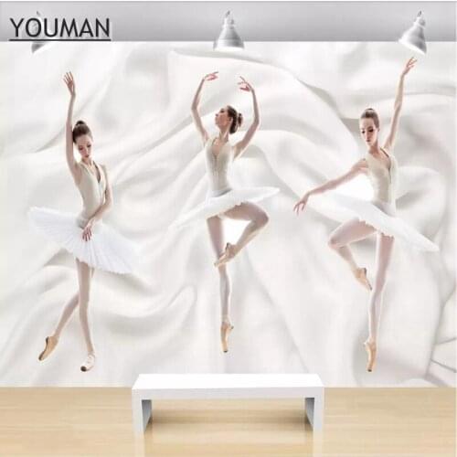 3d Wallpaper for Walls Modern Living Room Decor Wallpaper Wall Murals Custom 3 d Photo Murals Studio Bedroom Decor Ballet Dance