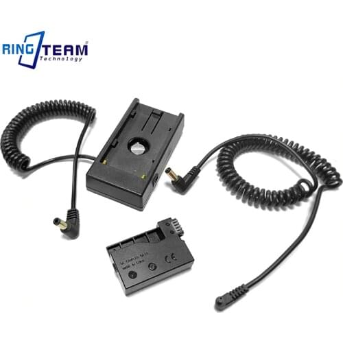 7.2V / 12V NPF Battery Plate with Coiled DC Cable + DRE8 for Canon EOS Cameras T2i T3i T4i T5i 550D 600D 650D 700D Kiss X4 X5 X6