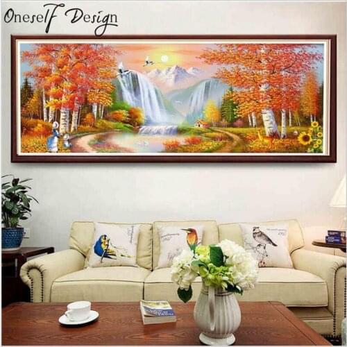 2019 Christmas Diamond Embroidery 5D Fortune Is Golden Autumn Diamond Cross Stitch Crystal Diamond Home Decor Diamond Painting