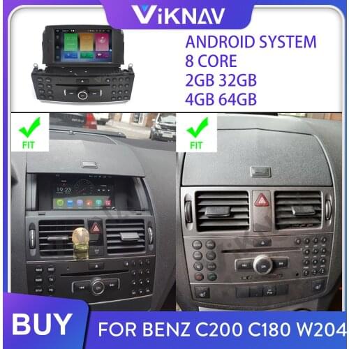 Android 10 car radio for Mercedes Benz C200 C180 W204 2007-2010 screen car audio multimedia player GPS navigation video player