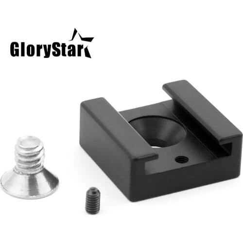 GloryStar Hot Shoe Adapter 1/4 Screw For DSLR Camera Cage Rig Microphone Studio Kit Parts