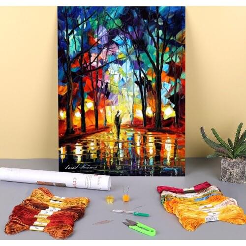 Return The Sun Printed Canvas 11CT Cross-Stitch DIY Embroidery Set DMC Threads Needlework Handmade Sewing Knitting Gift