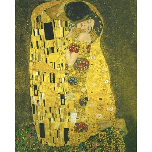 Canvas prints Klimt oil panting classical color art painting The Kiss gift for friends birthday