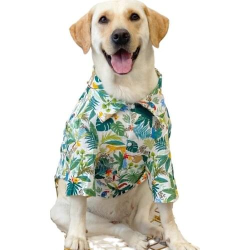 2021 Summer Dog Shirt Cat Puppy Small Big Dog Clothes Garment Poodle Schnauzer Pug Corgi Samoyed Husky Golden Retriever Clothing