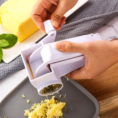 Multipurpose Rotary Cheese Grater With Stainless Steel Drums Handheld Cheese Grinder For Parmesan Cheddar Chocolate Vegetable