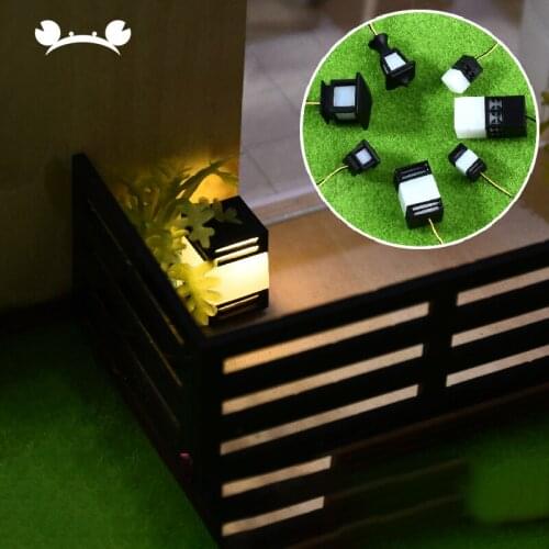 4pcs/lot Model lawn Light Garden LED Lawn Lamp Lighting Miniature Dollhouse Mini Grass Light