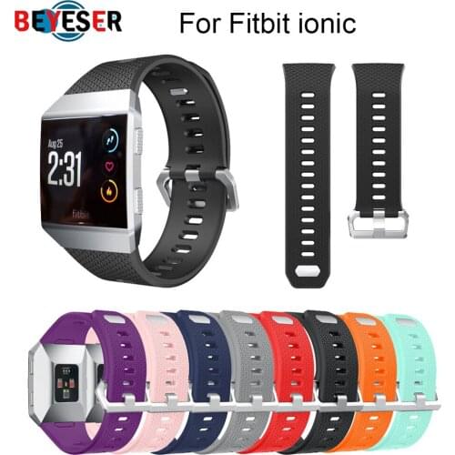 Soft Silicone Replacement Watchband for Fitbit ionic band Small Large Size Smartwatch Accessories Bracelet Strap Sport Wristband