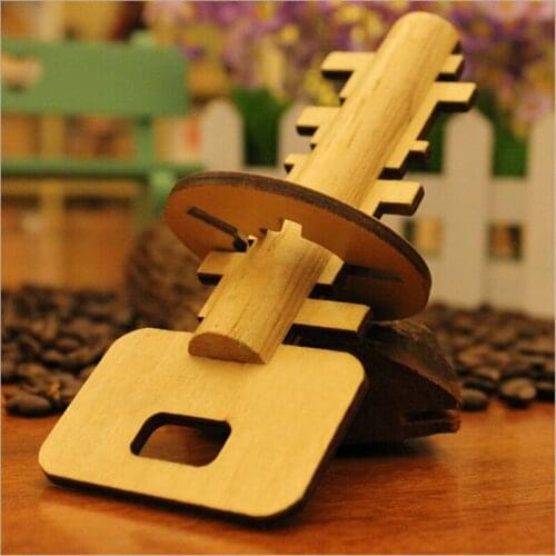 Novelty Pre-school Wooden Kids Babies Children Toy Key Unlock Puzzle Intelligence Educational Toys Puzzles NEW